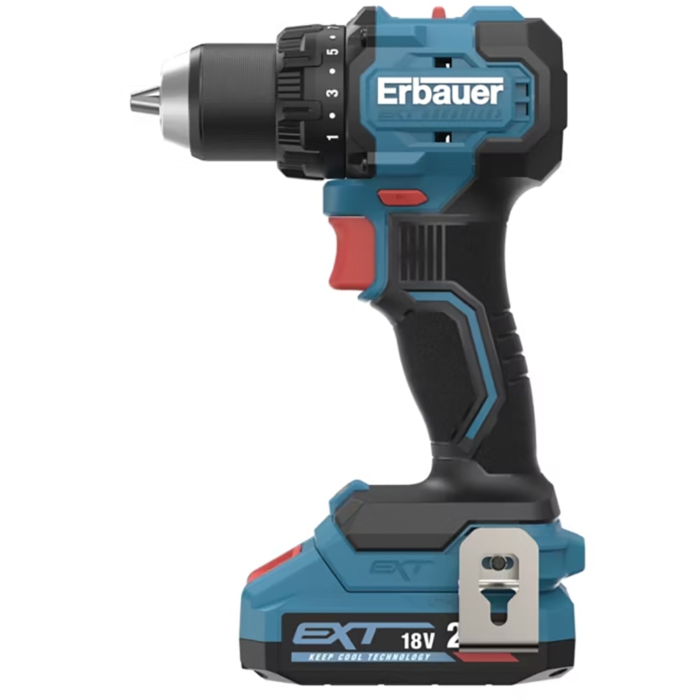 Masina de gaurit si insurubat (bormasina) ERBAUER TBD06, 2 Ah, 18 V, albastru