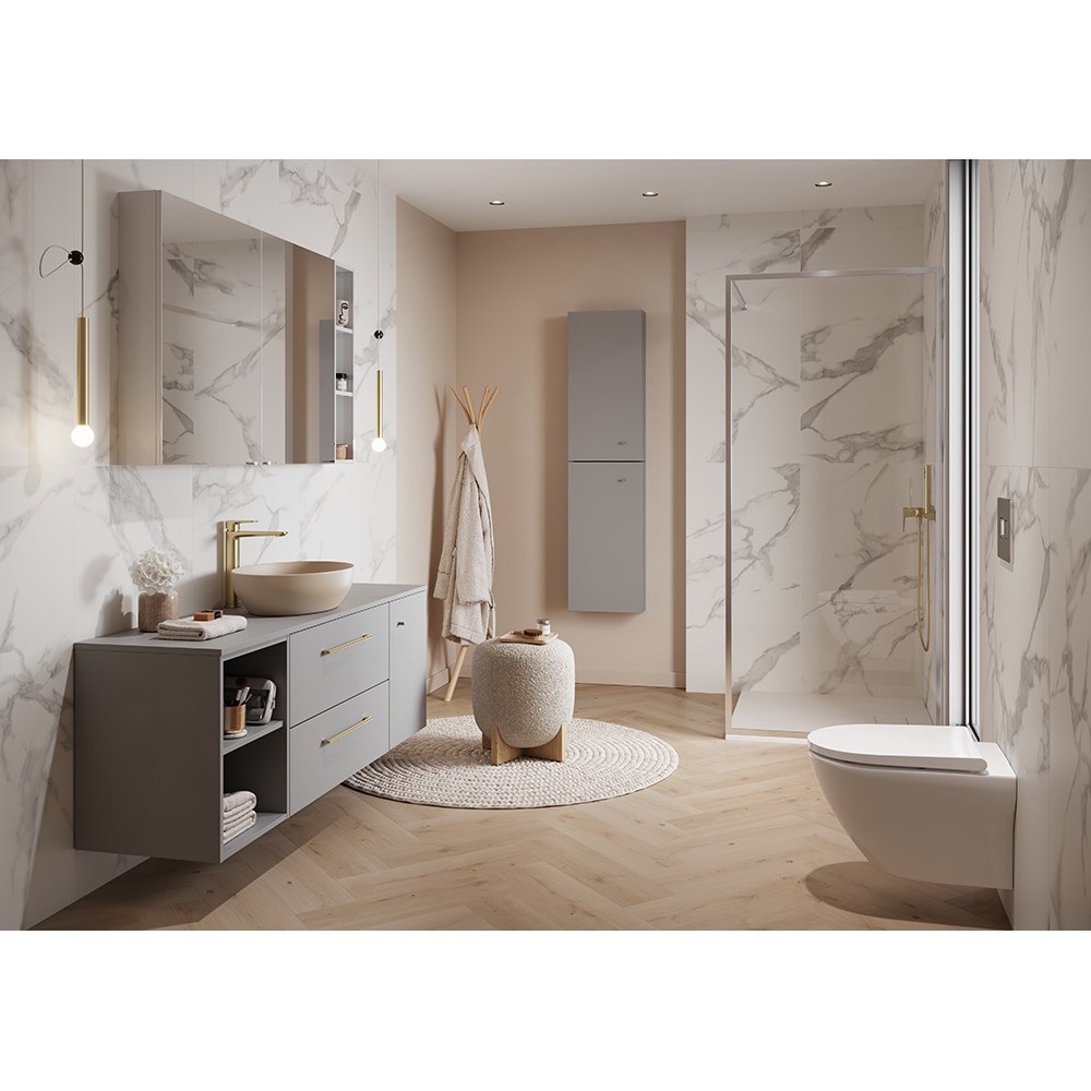 Lavoar pe blat CERSANIT Moduo K116-132, ceramica, 50 x 35.5 x 15 cm, bej