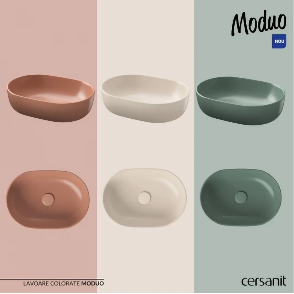 Lavoar pe blat CERSANIT Moduo K116-130, ceramica, 50 x 35.5 x 15 cm, verde