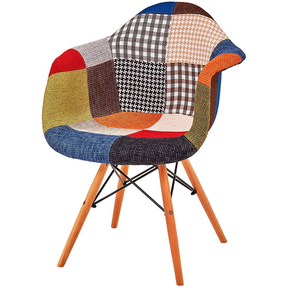 Scaun living UNIC SPOT Patchwork Design, 63 x 64 x 81 cm, multicolor