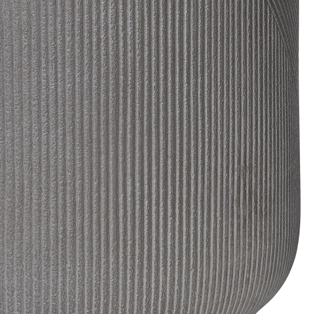 Ghiveci flori VERVE, lut, D 36 cm, gri inchis