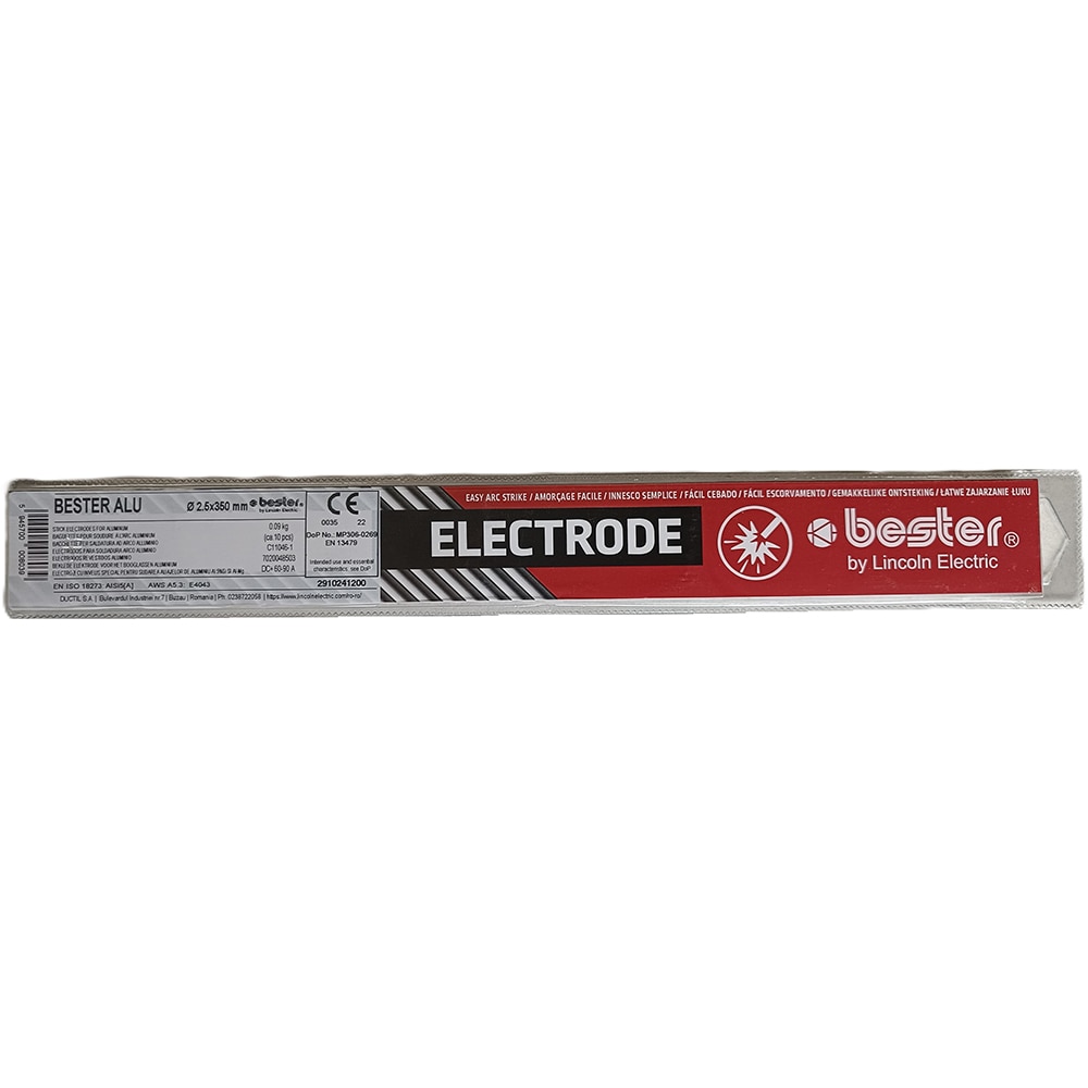 Electrozi de sudura BESTER, aluminiu, 2.5 mm, alb