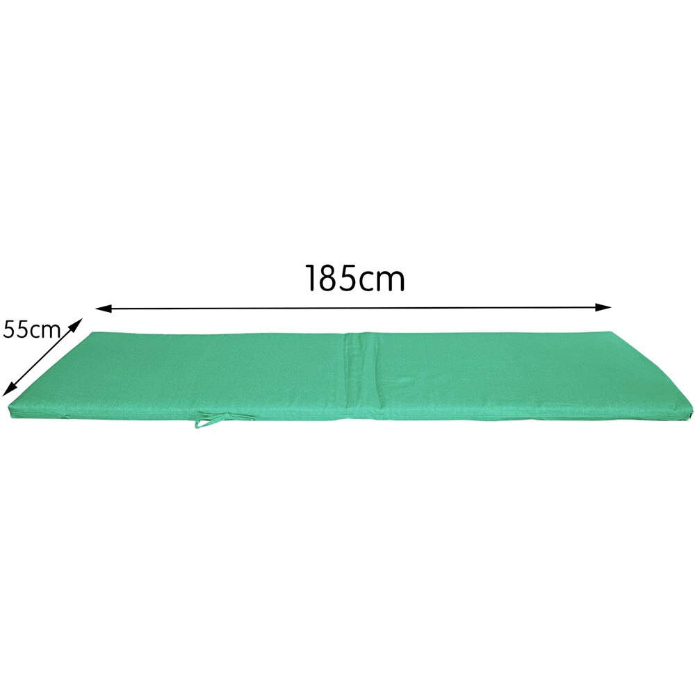 Perna pentru sezlong COCOS, 185 x 55 x 5 cm, bumbac si poliester, verde