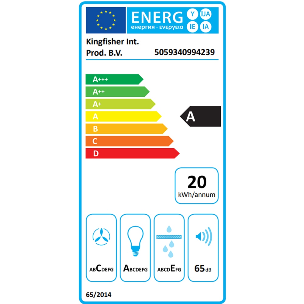 Hota decorativa NNCHHS60EU, 1 motor, 411 m3/h, 60 cm, argintiu