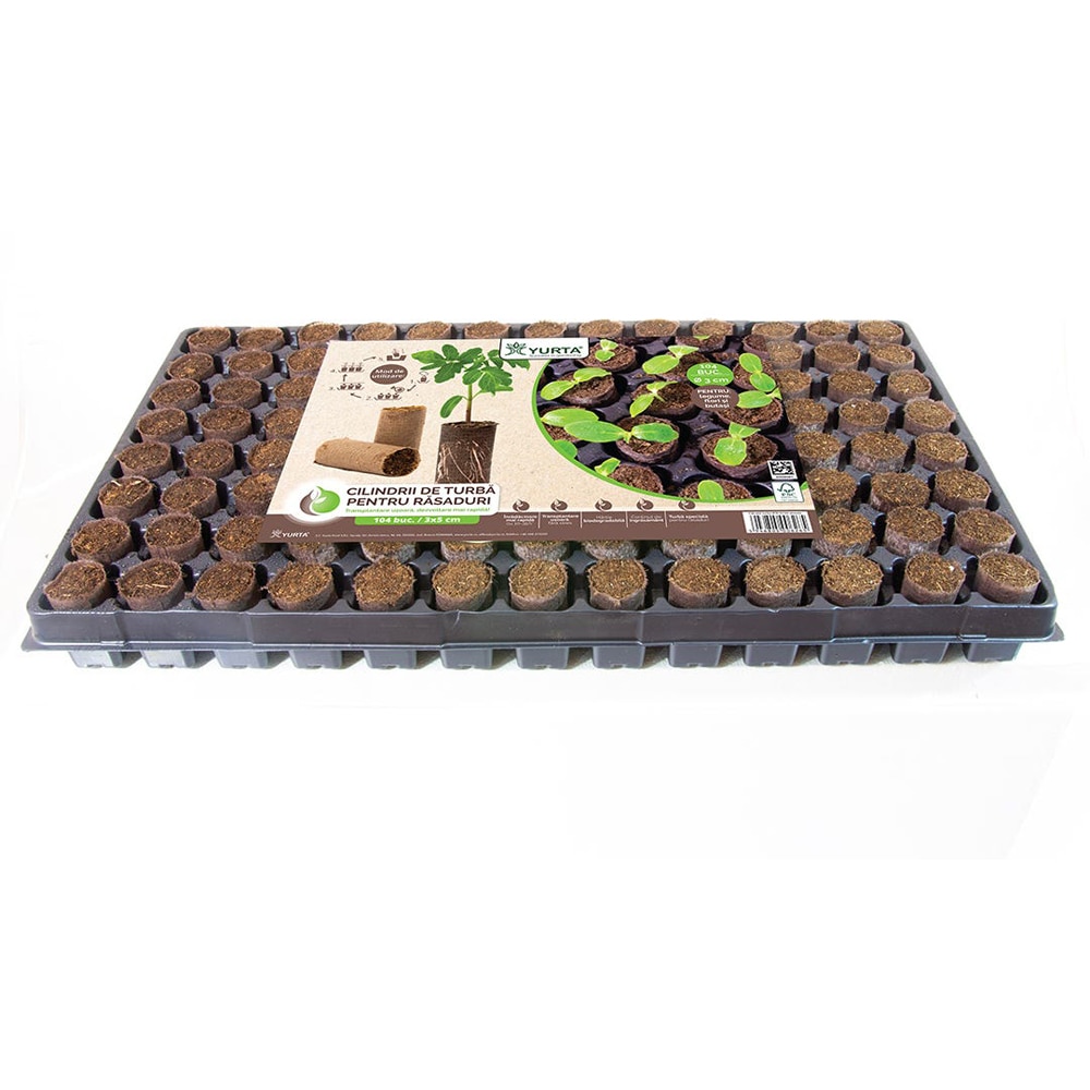 Alveole cilindri turba, diametru 30 mm, 104 bucati