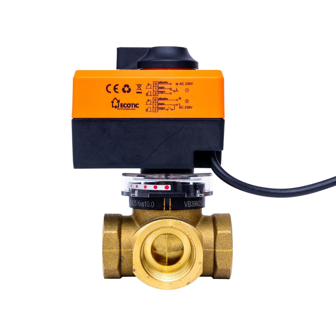 Valva cu 3 cai rotative, cu servomotor VB39M25A