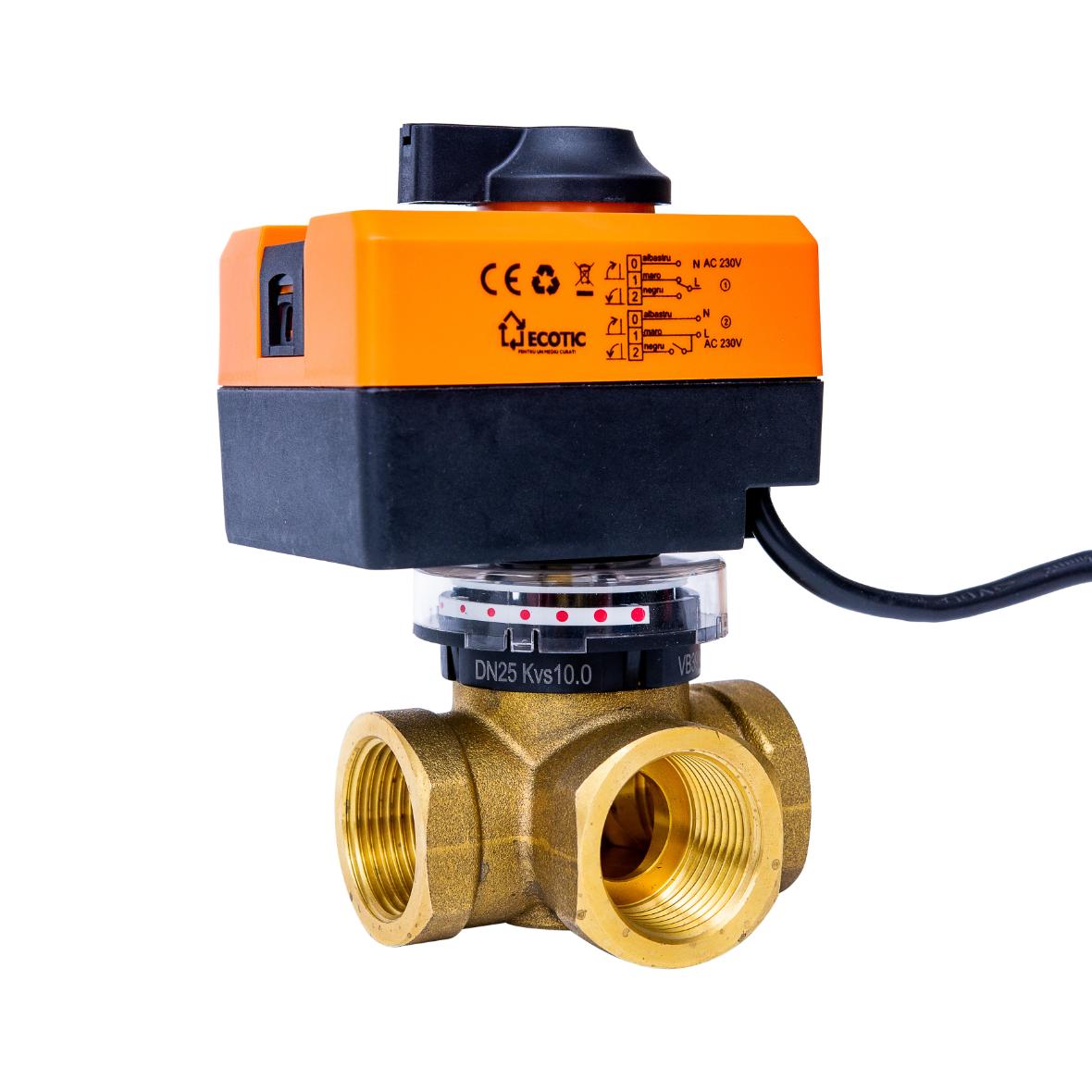 Valva cu 3 cai rotative, cu servomotor VB39M25A