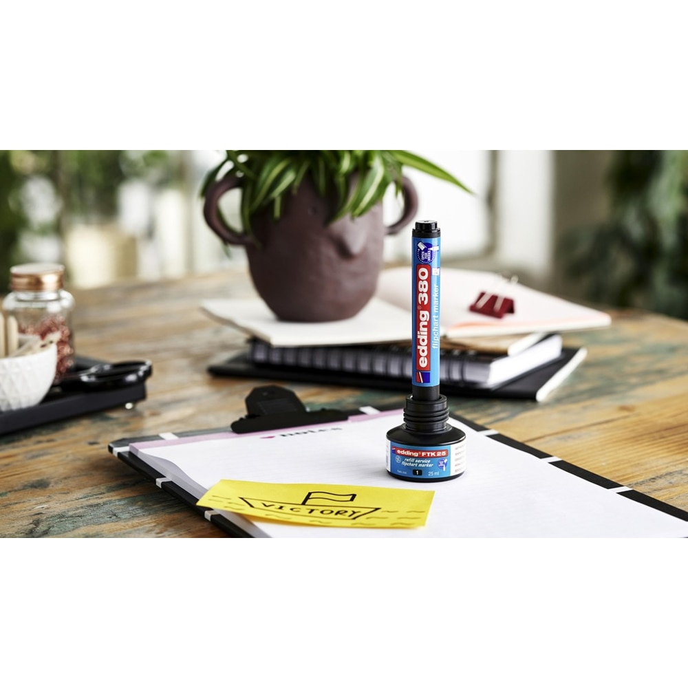 Set markere EDDING 380 pentru flipchart, varf rotund, 1.5-3 mm, 4 bucati, multicolor