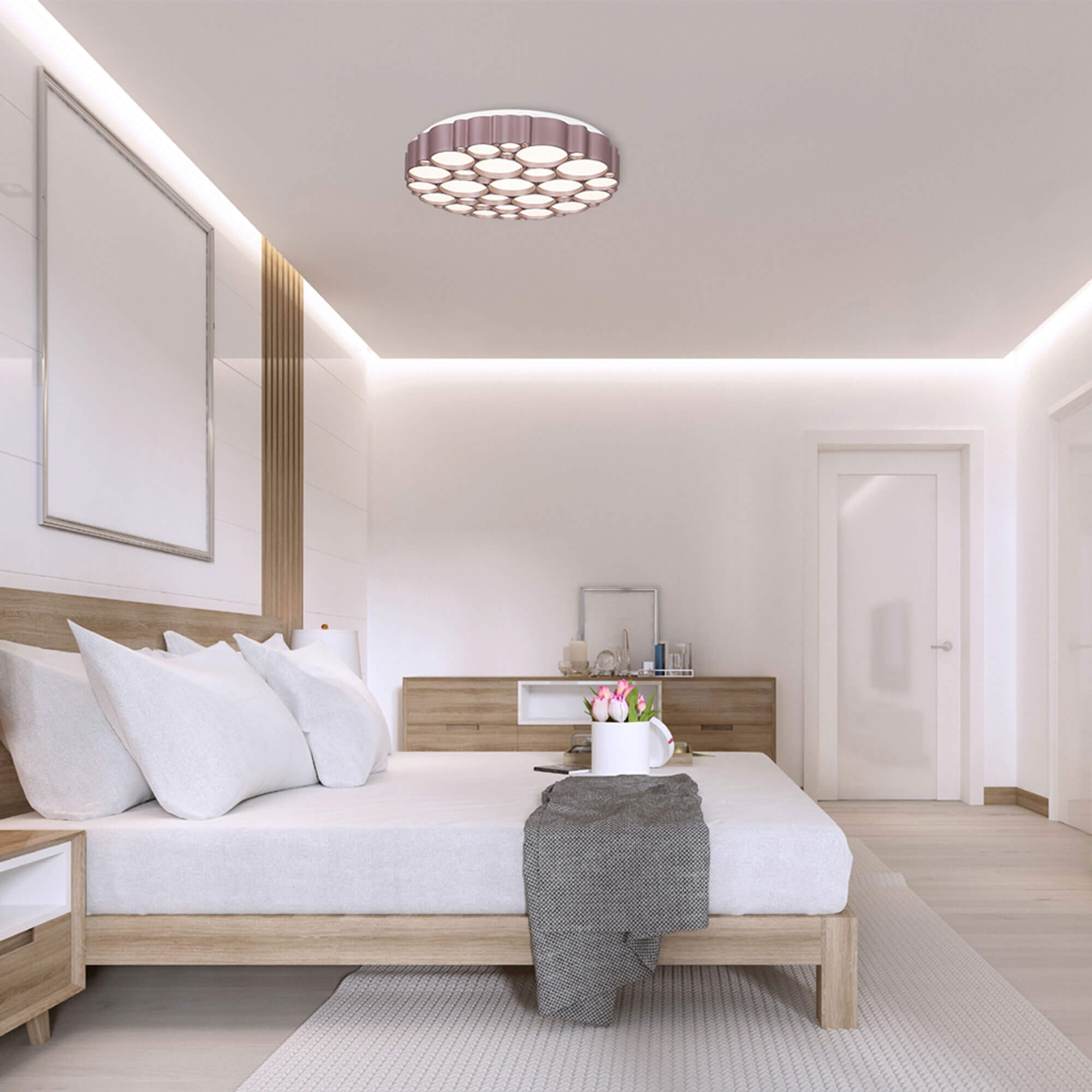 Plafoniera LED KLAUSEN Terra KL151025, 24W, 1800lm, IP21, Cafeniu