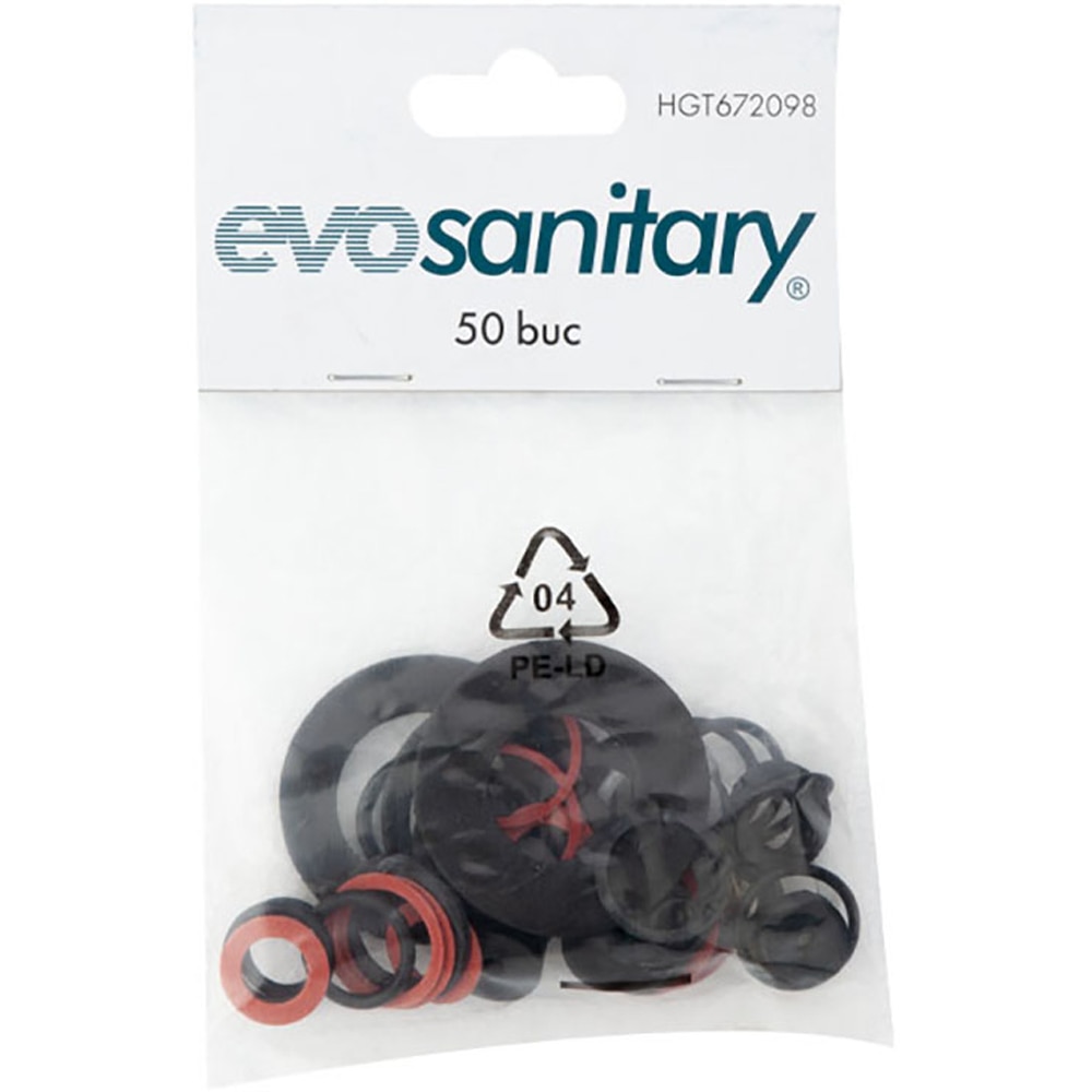 Set garnituri EVOSANITARY, diverse marimi, 50 bucati