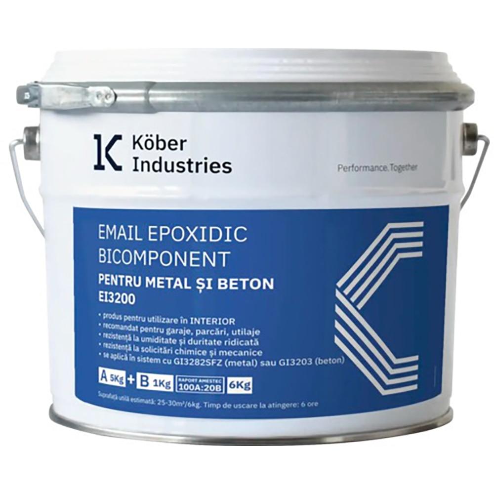 Email epoxidic Kober, gri RAL 7040, 6L