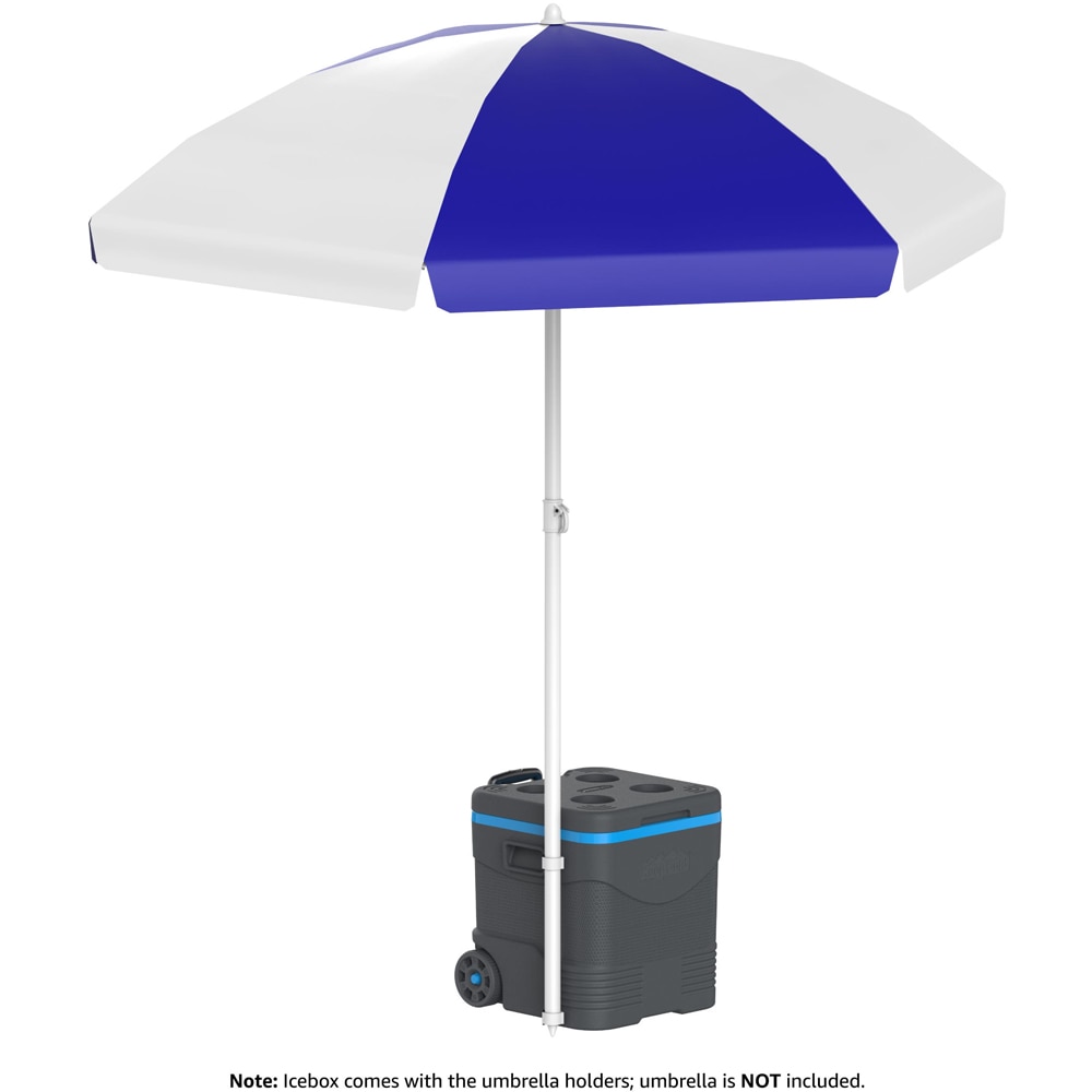 Lada frigorifica tip troler DURAMAX 101499421, 30 L, suport umbrela, gri inchis