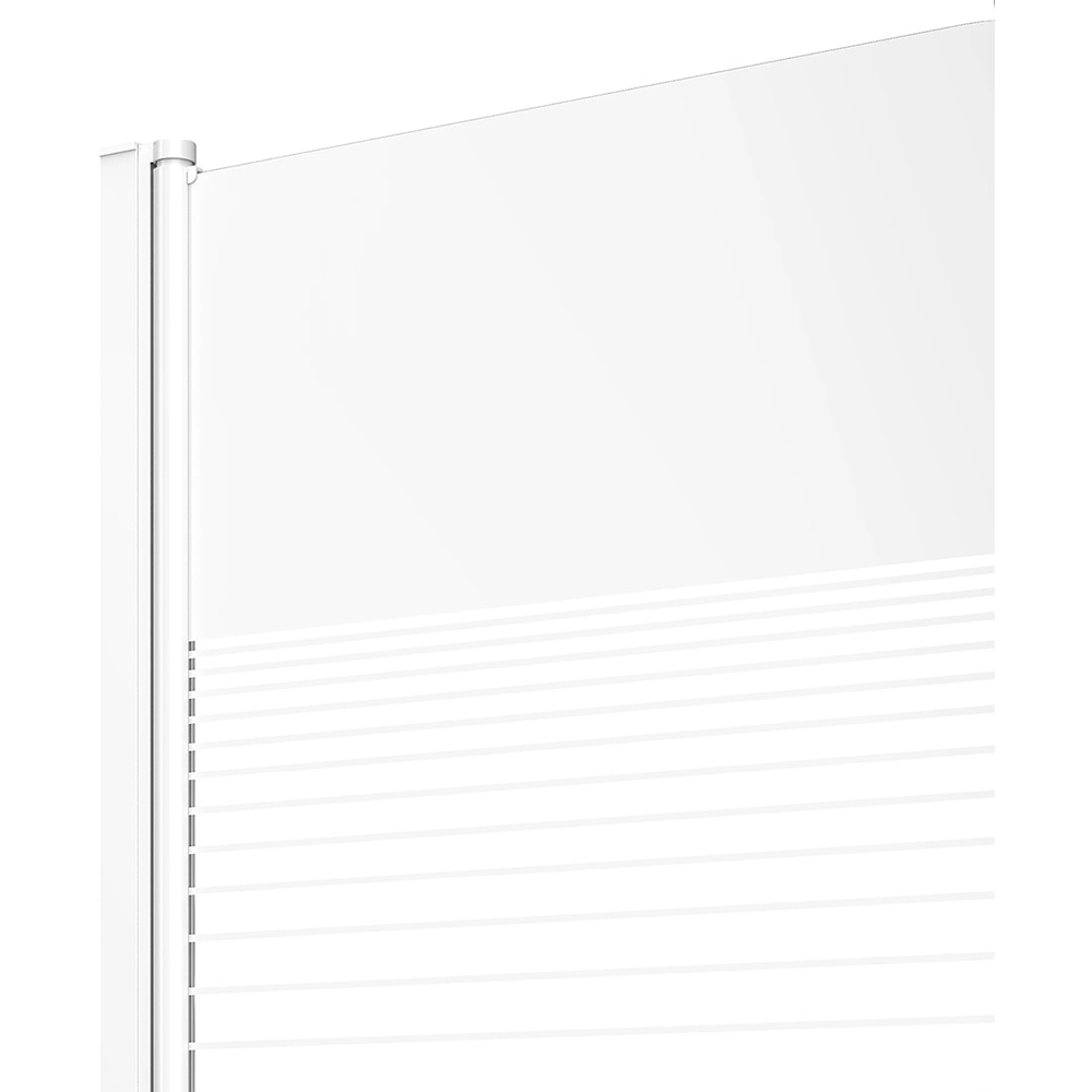 Paravan cada Cooke & Lewis Arkell, sticla securizata, 75 x 130 cm, alb