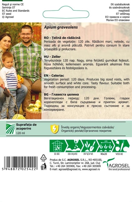 Seminte telina Apollo AGROSEL, 5.15 g