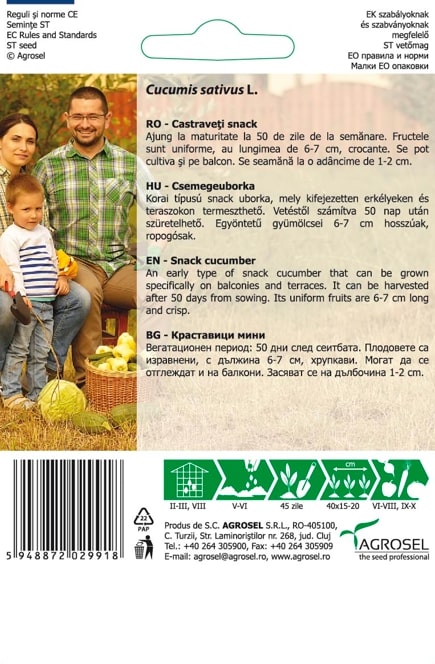 Seminte castraveti Jerry AGROSEL, 5.15 g