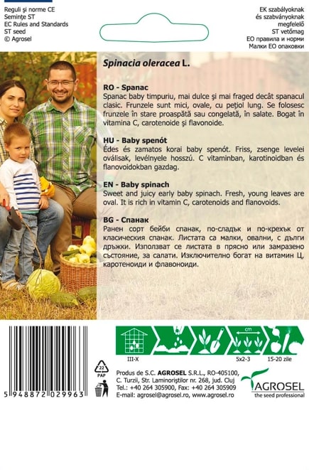 Spanac Saga F1 Baby Leaf