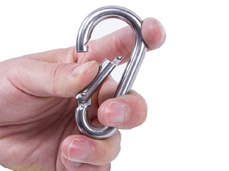 Carabina cu clapa, 8 x 80 mm, otel, argintiu