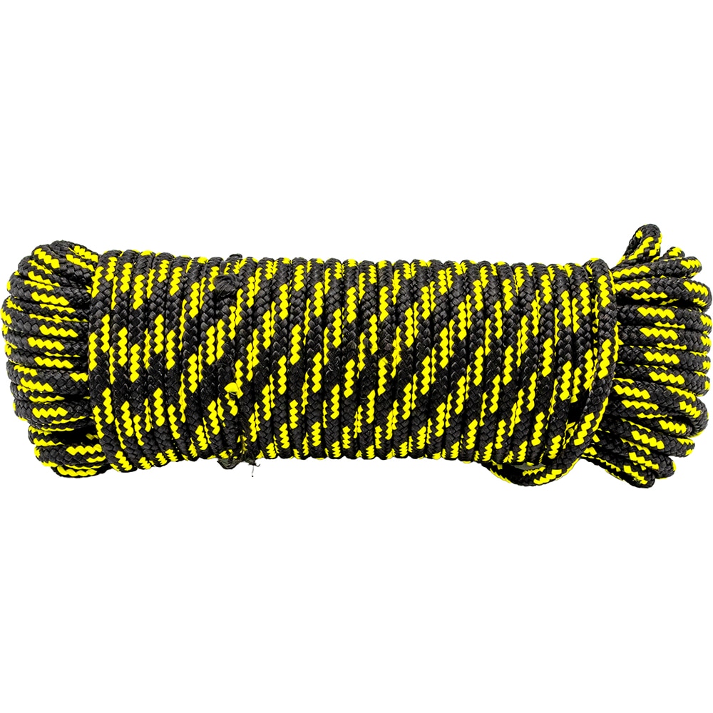 Snur franghie LUMY TOOLS, polipropilena, 6 mm x 10 m, galben-negru