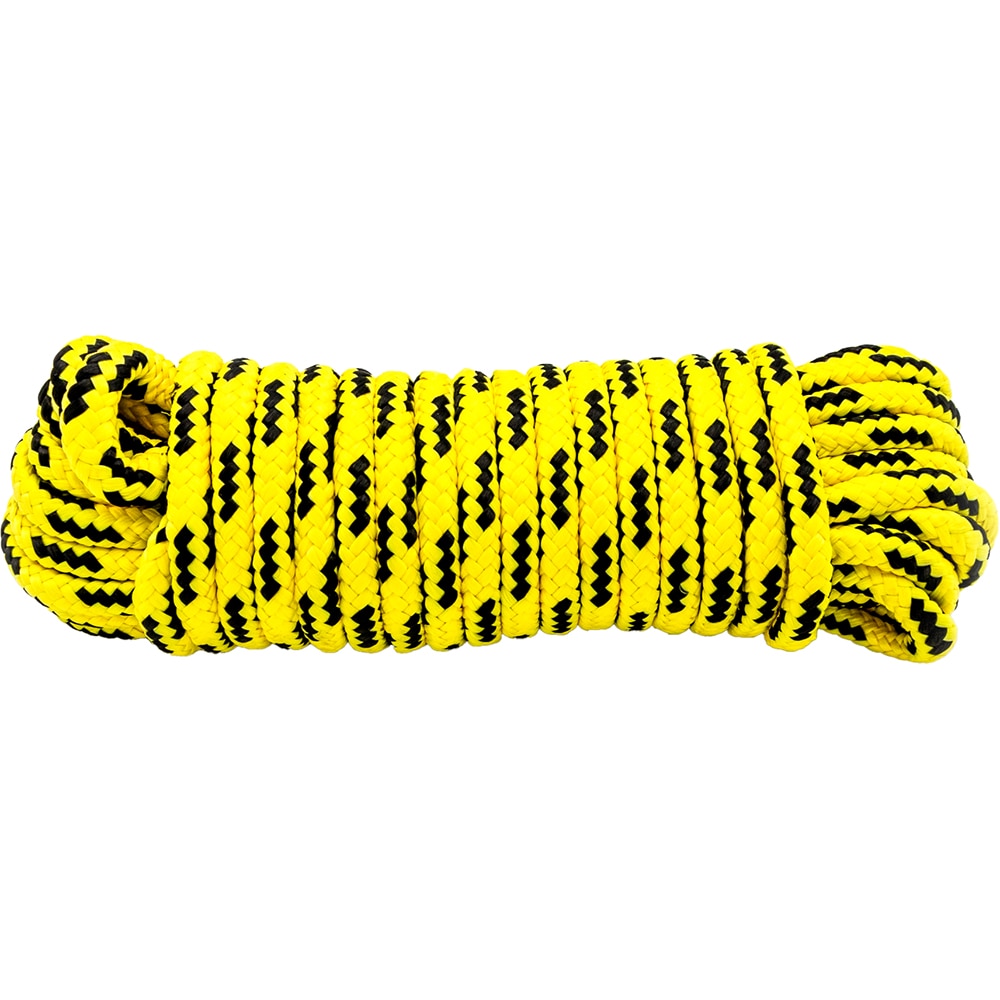 Snur franghie LUMY TOOLS, polipropilena, 8 mm x 10 m, galben-negru