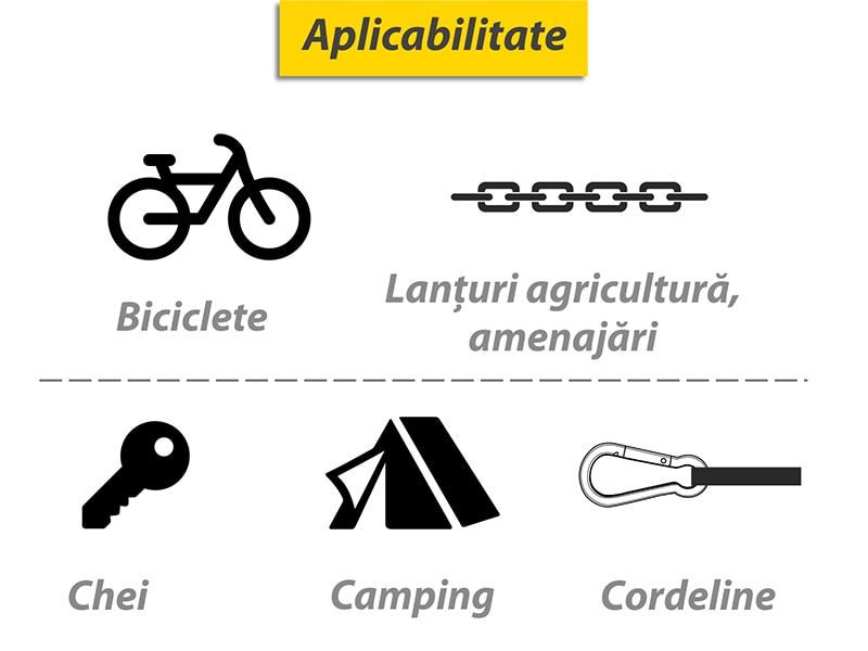 Carabina cu siguranta, 10 x 100 mm, otel, argintiu