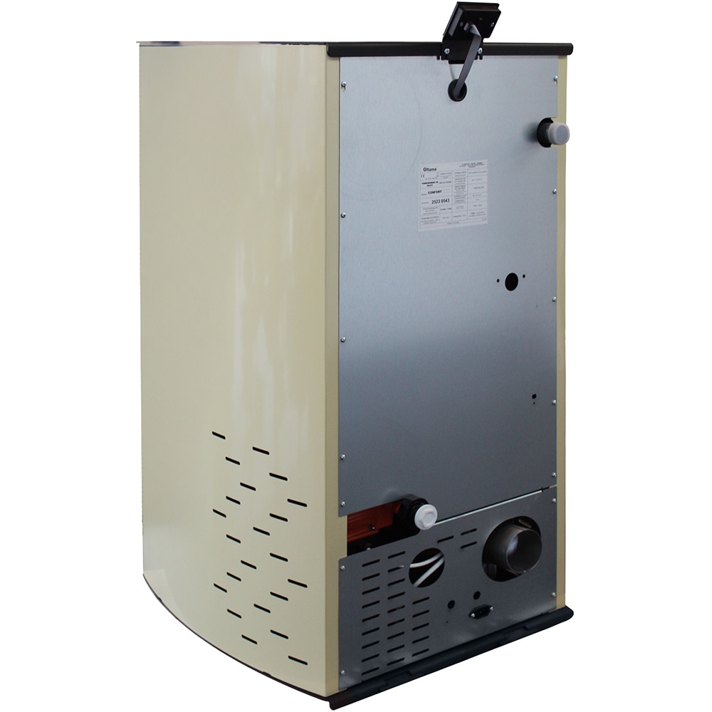 Termosemineu pe peleti FORNELLO Fiama Confort Ivory, 18 kW, 52 x 53 x 95 cm, negru-crem