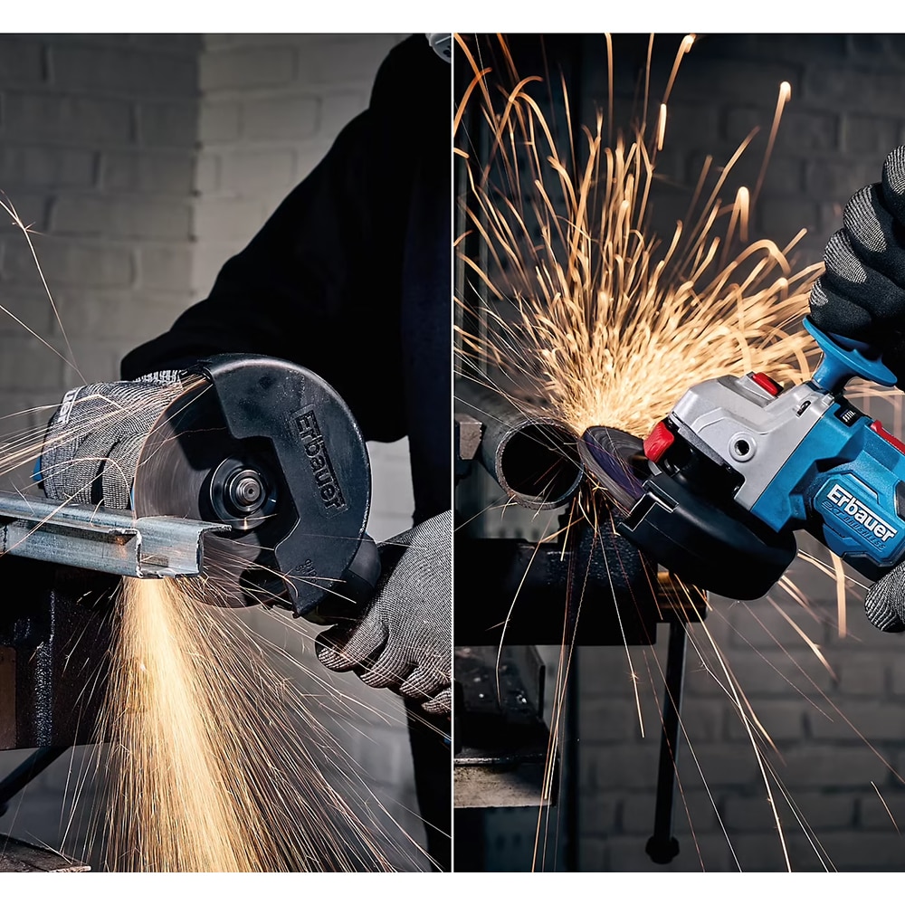 Polizor unghiular Erbauer ERI1083GRD, 125mm, 18V