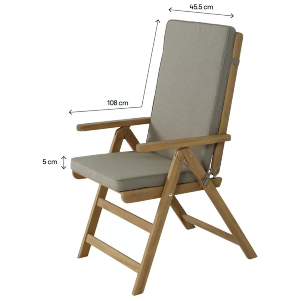 Perna pentru scaun Tiga GOODHOME, 108 x 45.5 x 5, poliester, gri