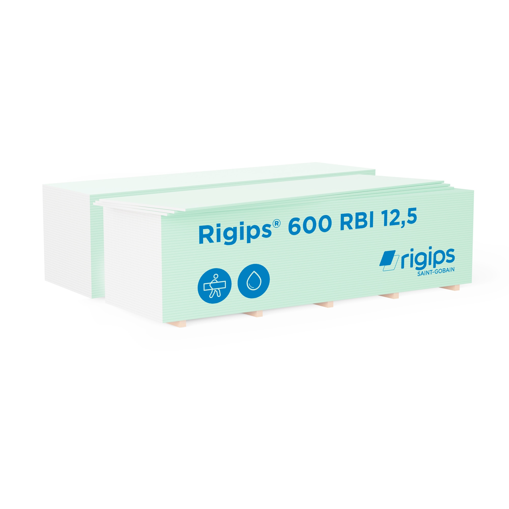 Placa gips carton, Hidrofuga, 12.5 x 2000 x 600 mm • Rigips