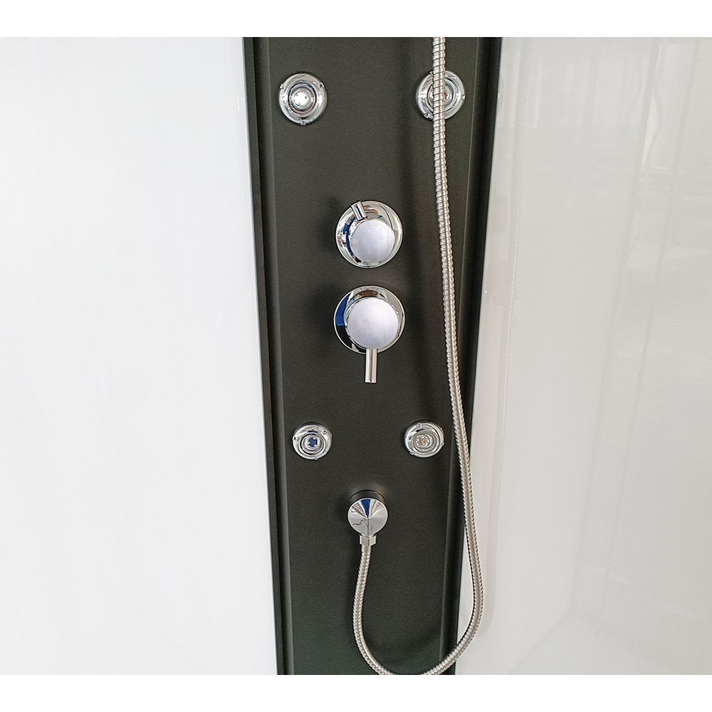 Cabina de dus cu hidromasaj SANOTECHNIK Stil PS18B, 90 x 90 x 225 cm, sticla securizata 4mm, profil negru