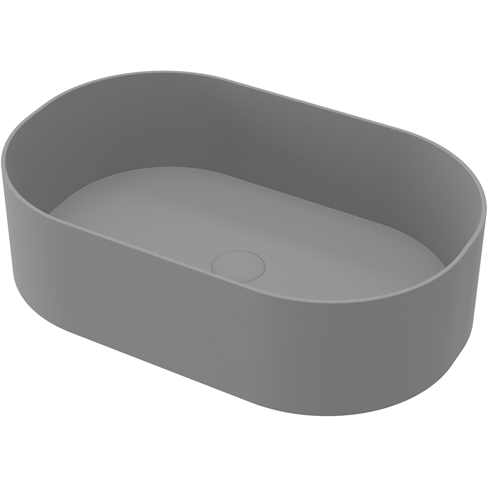 Lavoar pe blat SAVINIDUE, ceramica, 55 x 37 cm, gri