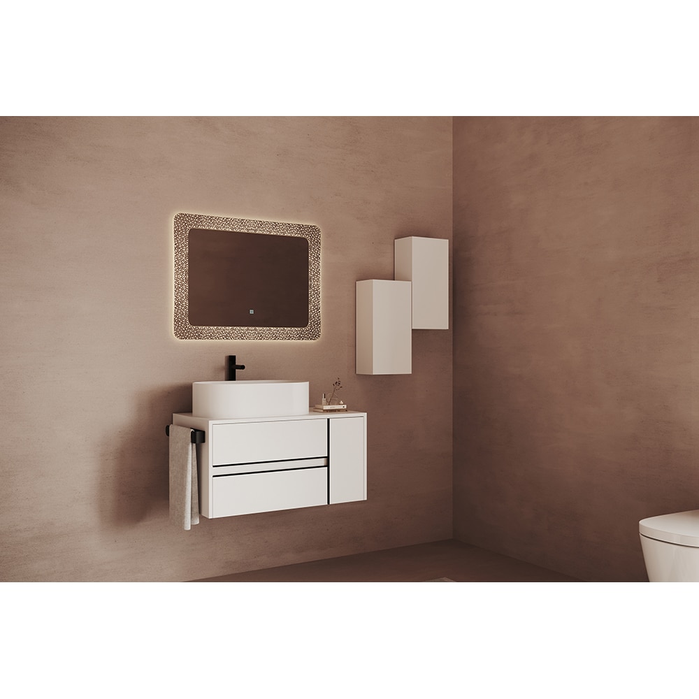 Lavoar pe blat SAVINIDUE, ceramica, 55 x 37 cm, alb