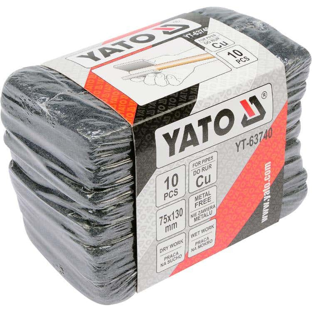 Burete abraziv pentru tevi YATO YT-63740, 75 x 130 mm
