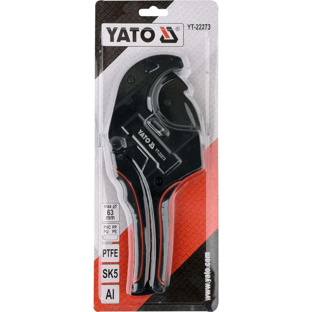 Cleste pentru taiat tevi PVC YATO YT-22273, teflonat, 63 mm