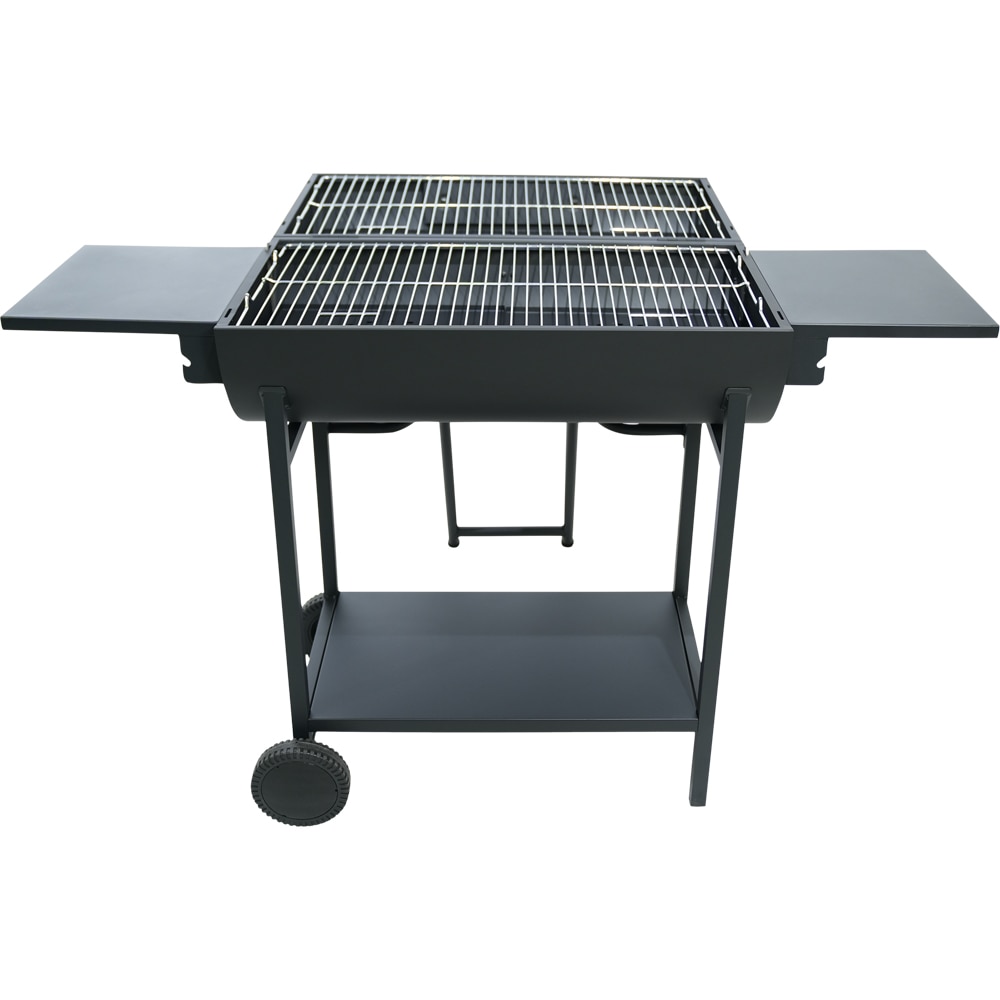 Gratar carbune Stockholm, 83 cm, 2 suprafete, 2 role, negru