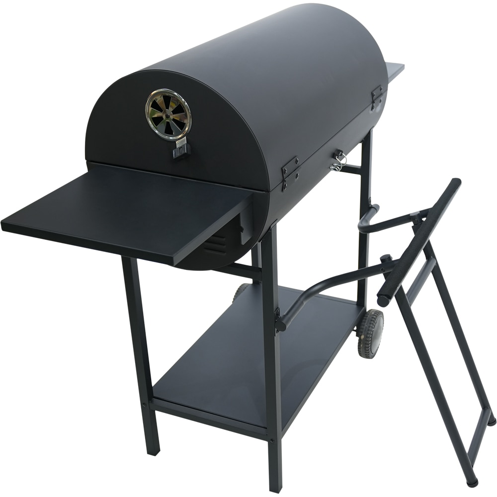 Gratar carbune Stockholm, 83 cm, 2 suprafete, 2 role, negru