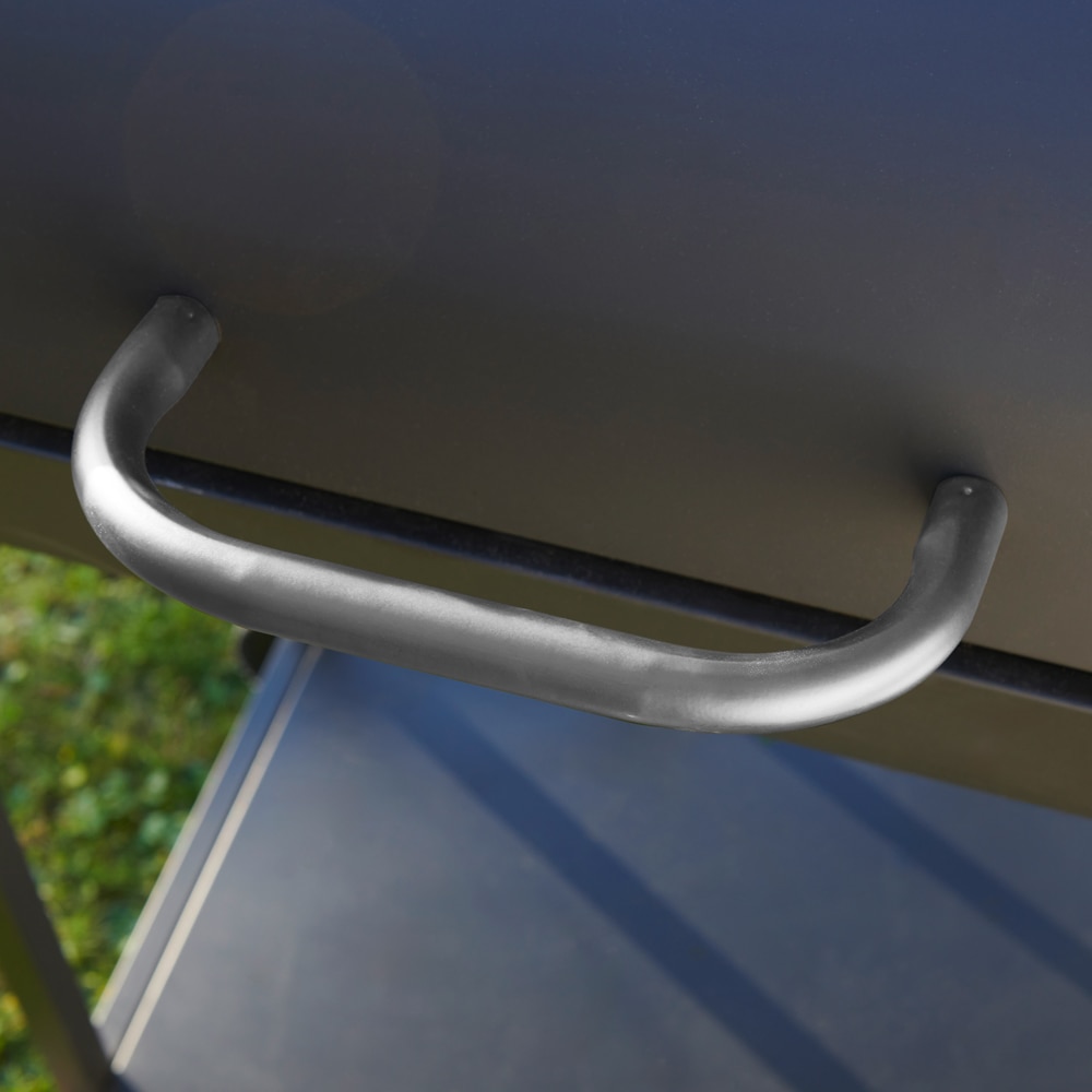 Gratar carbune Stockholm, 83 cm, 2 suprafete, 2 role, negru