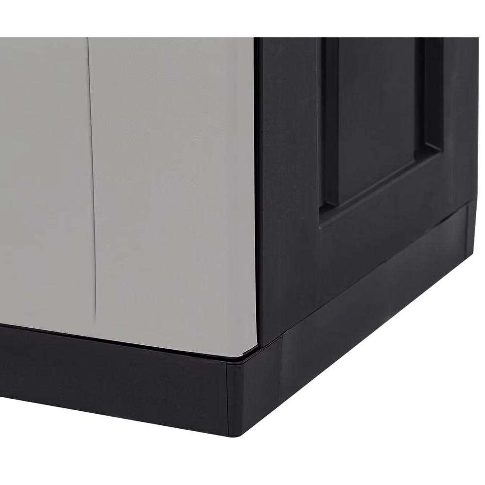 Dulap GOODHOME Links, plastic, 89 x 54 x 190 cm, gri-negru