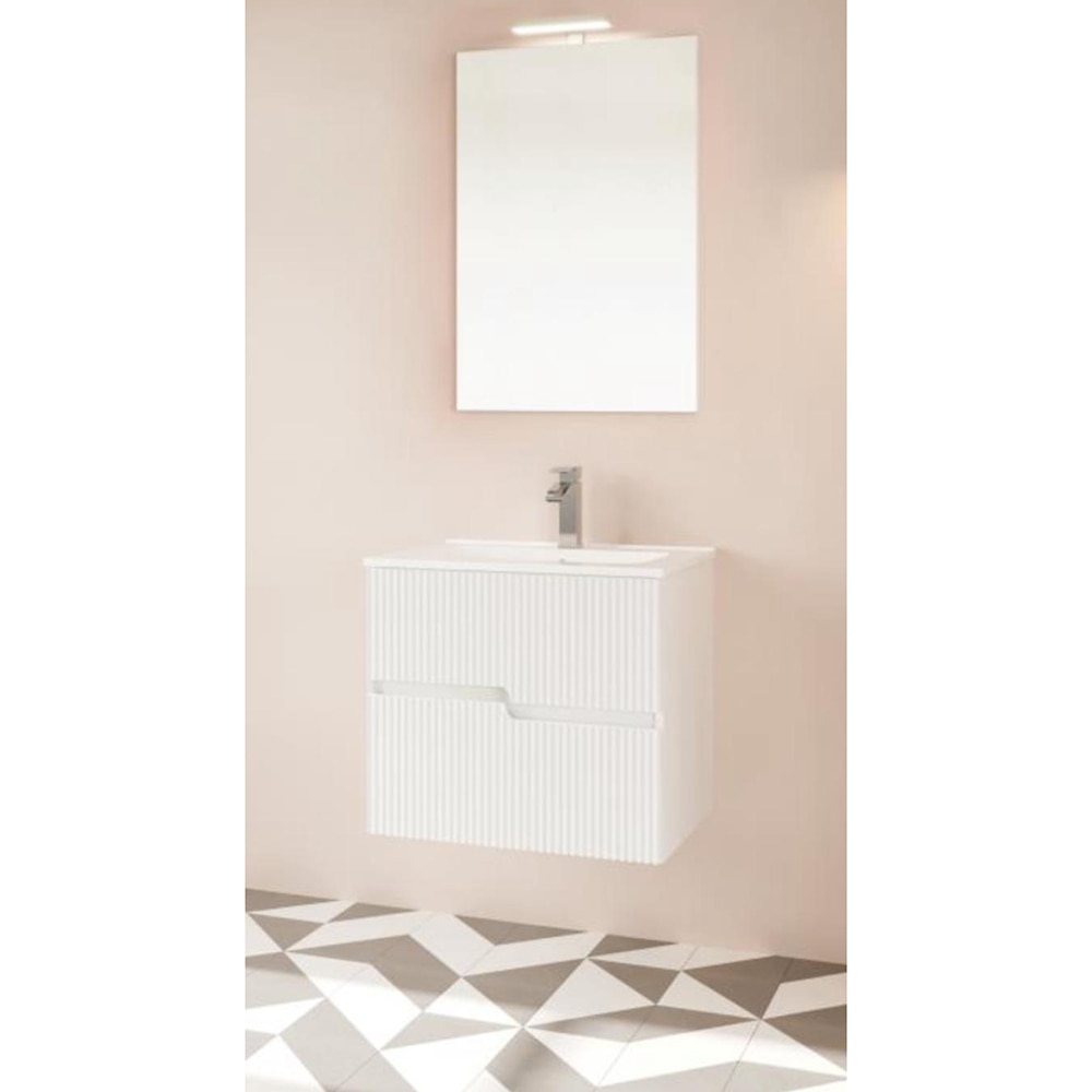 Set mobilier baie Savinidue Rio, 61.5 x 46.5 x 53 cm, alb