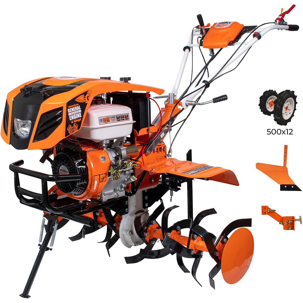 Motocultor pe benzina, Ruris 1150KS Start, 13 CP, 390 CC, latime de lucru 75-110 cm, 4 timpi