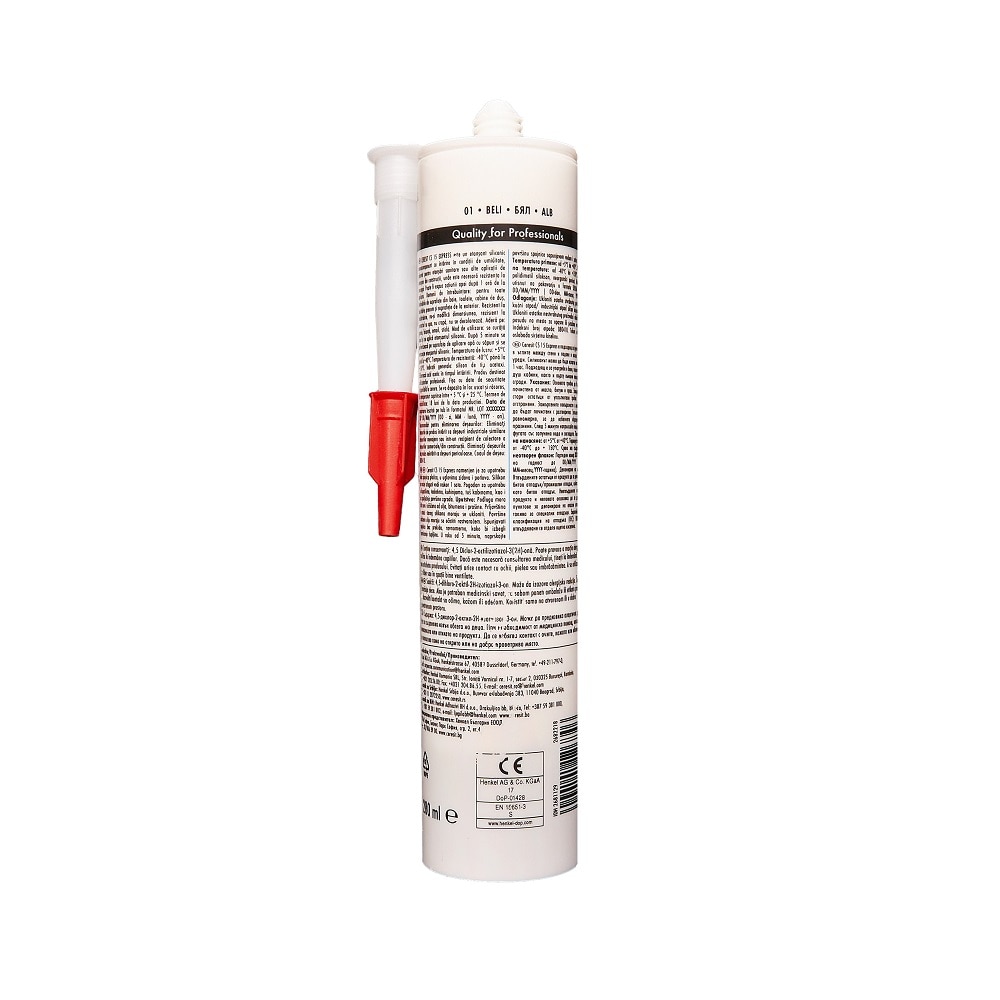 Silicon Pentru Spatii Umede, Alb, Aplicare Pistol, 280 Ml  Ceresit Cs15