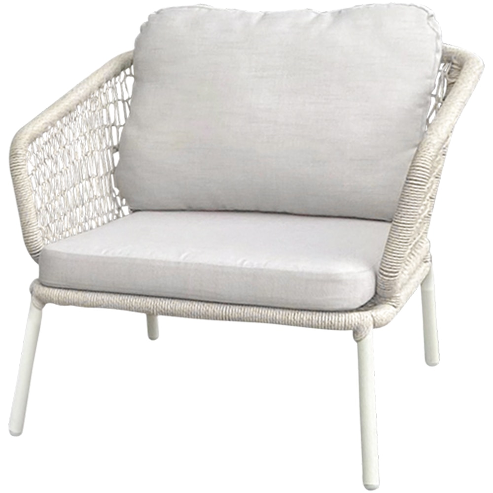 Set mobilier gradina GOODHOME Anogia, 4 piese, crem