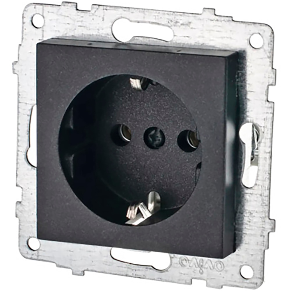 Priza OVIVO OV00799, incastrat, interior, 16A, IP20, negru
