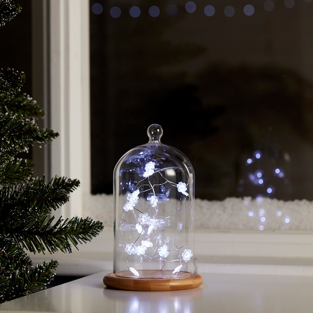 Ghirlanda luminoasa, 20 led-uri, 1.52 m, iluminare alb rece