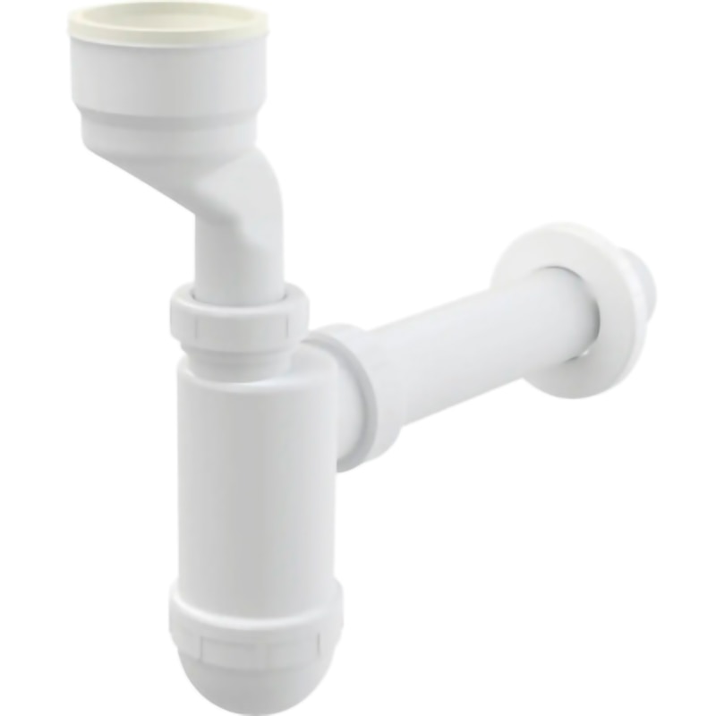 Sifon urinal ALCA A45A, polipropilena, D 40mm, garnitura de etansare, alb