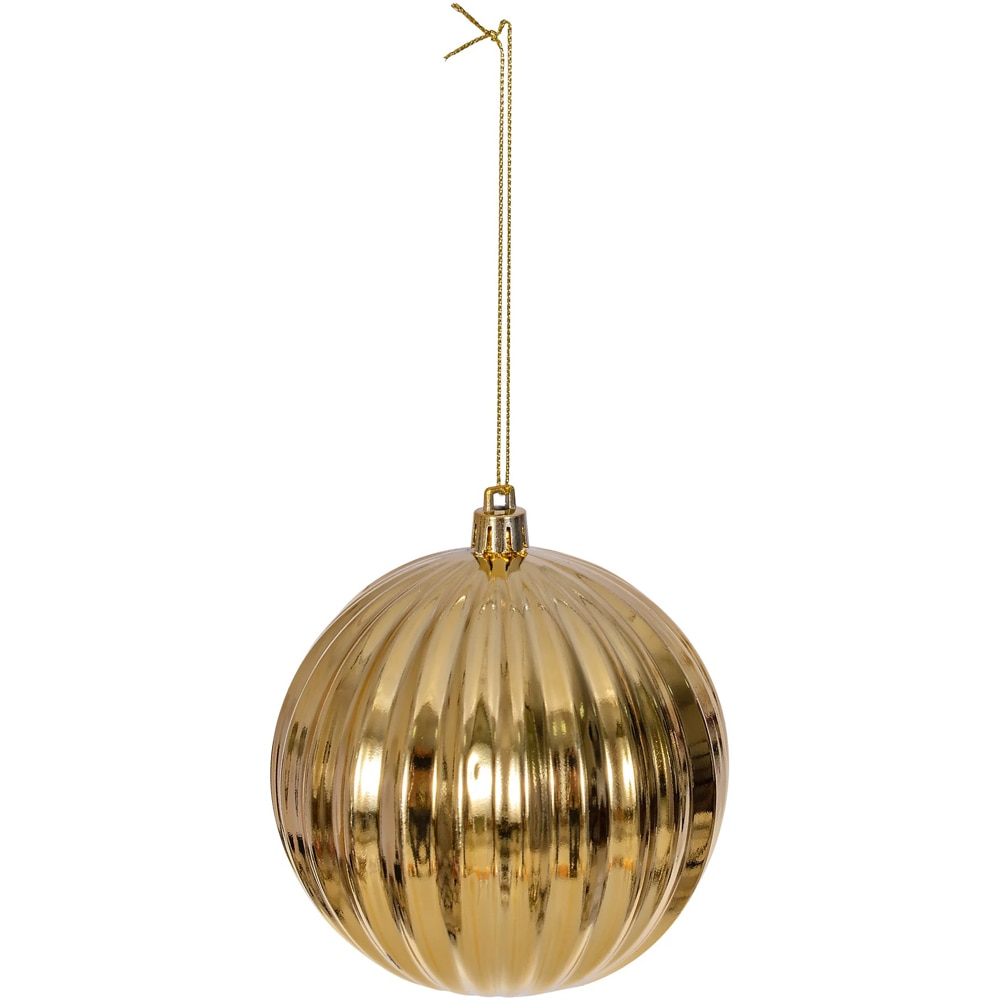 Set globuri de Craciun, 4 bucati, 10 cm, auriu