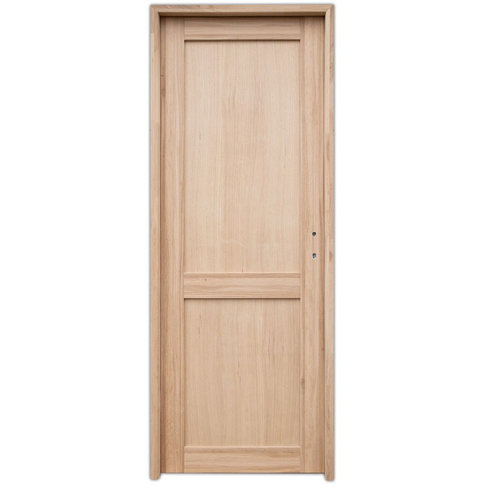 Usa interior Althea, fara geam, dreapta, lemn masiv, 88 x 205 cm, maro