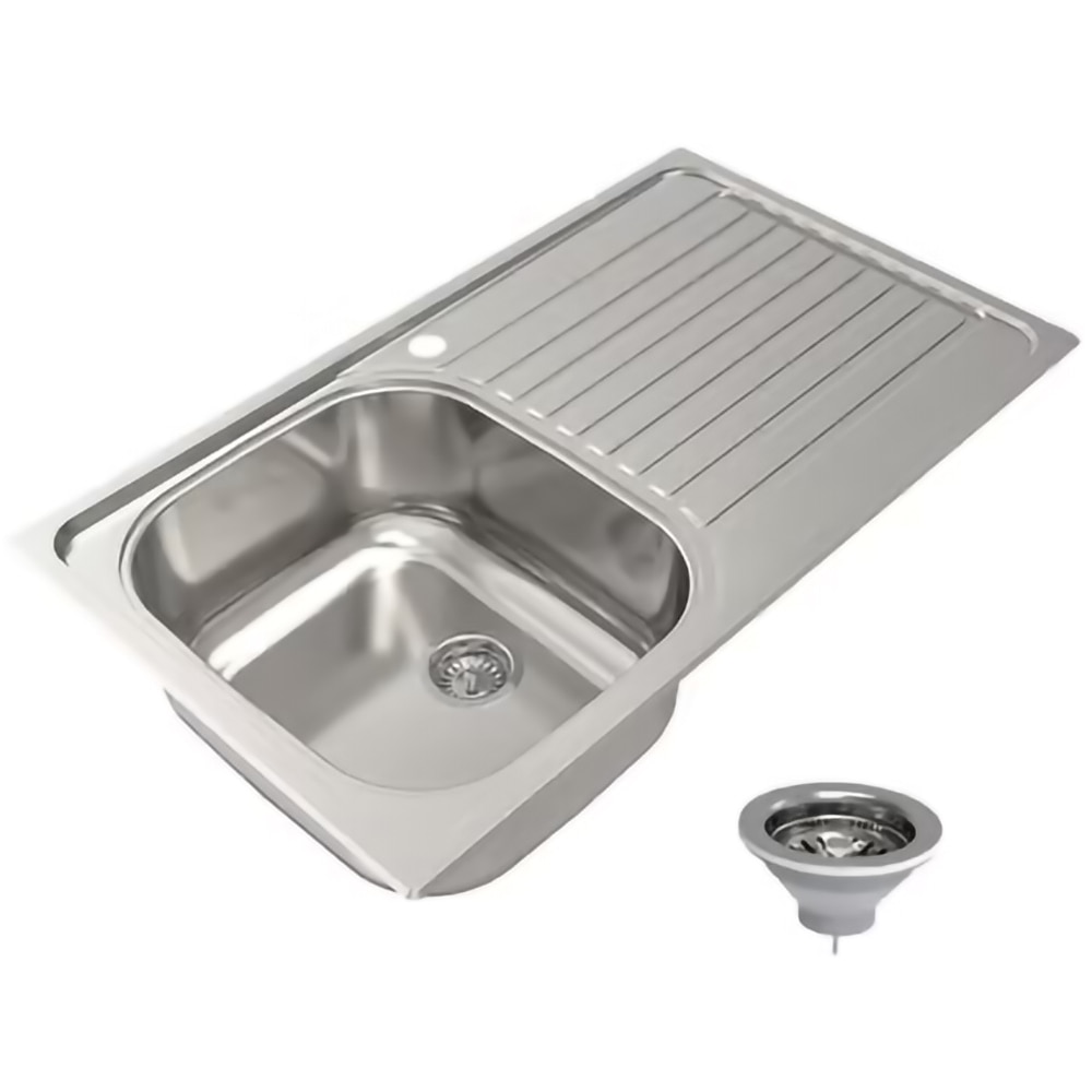 Chiuveta bucatarie Jabiri Linen, 1 cuva, picurator reversibil, 86 x 50 cm, inox