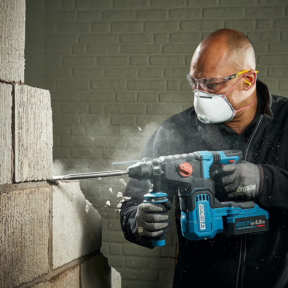 Ciocan rotopercutor vertical Erbauer ERI1078SDS, 3J, 18V, SDS+