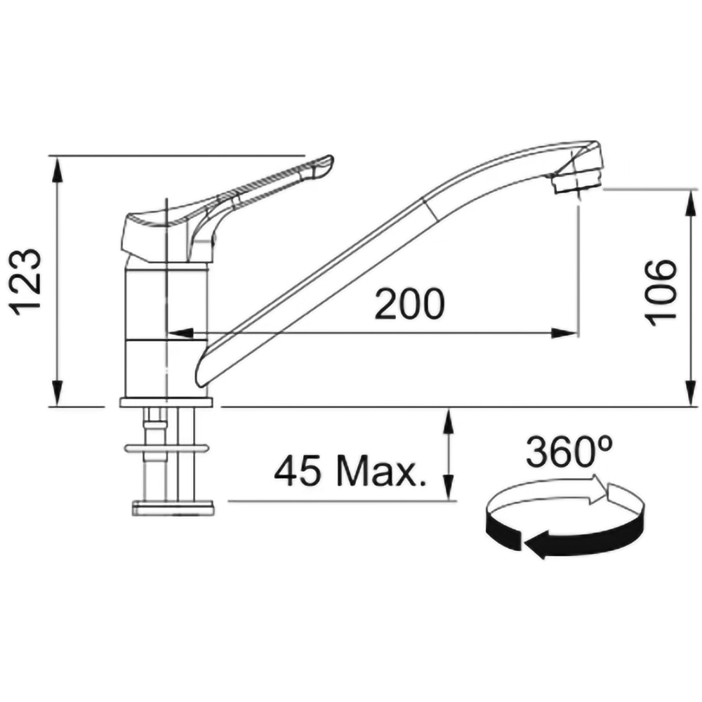 Pachet chiuveta FRANKE SKN 611-78/44, 1 cuva, picurator dreapta, inox + baterie Basic, crom