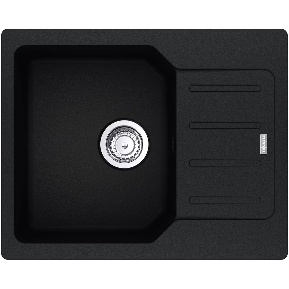 Pachet chiuveta FRANKE UCG 611-62, 1 cuva, picurator dreapta, compozit granit + baterie Pola, negru